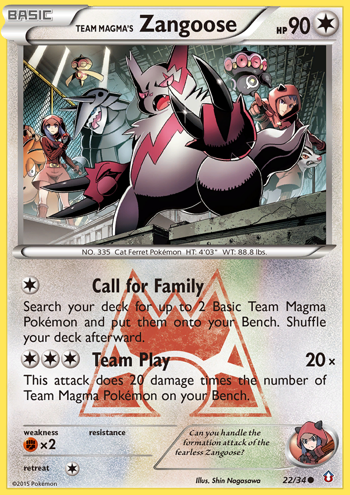 Team Magma's Zangoose (22/34) [XY: Double Crisis] | Tabernacle Games