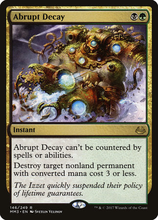 Abrupt Decay [Modern Masters 2017] | Tabernacle Games