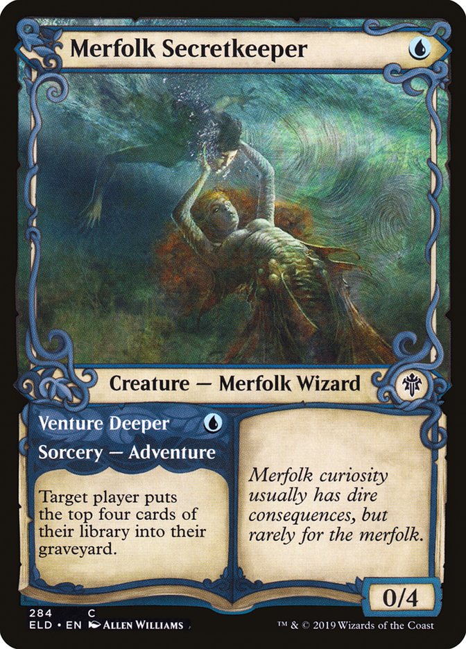 Merfolk Secretkeeper // Venture Deeper (Showcase) [Throne of Eldraine] | Tabernacle Games