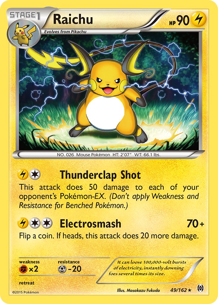 Raichu (49/162) (Theme Deck Exclusive) [XY: BREAKthrough] | Tabernacle Games