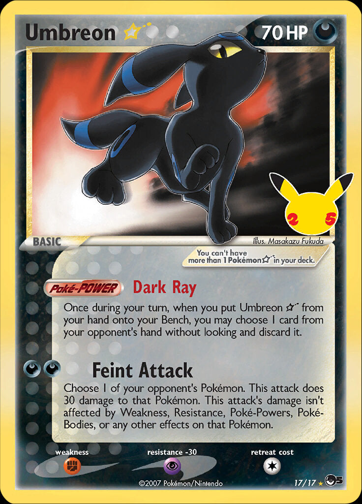 Umbreon (17/17) (Star) [Celebrations: 25th Anniversary - Classic Collection] | Tabernacle Games