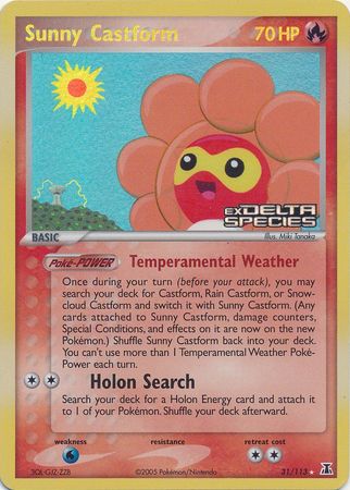 Sunny Castform (31/113) (Stamped) [EX: Delta Species] | Tabernacle Games