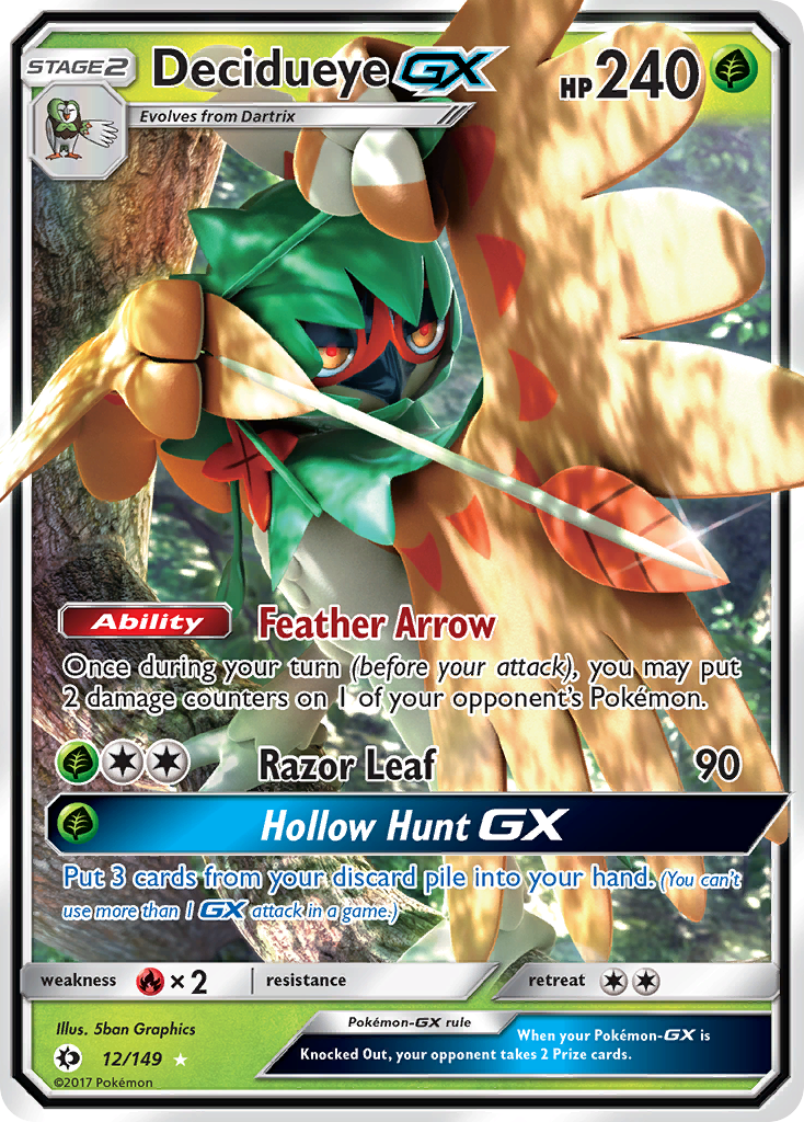 Decidueye GX (12/149) [Sun & Moon: Base Set] | Tabernacle Games