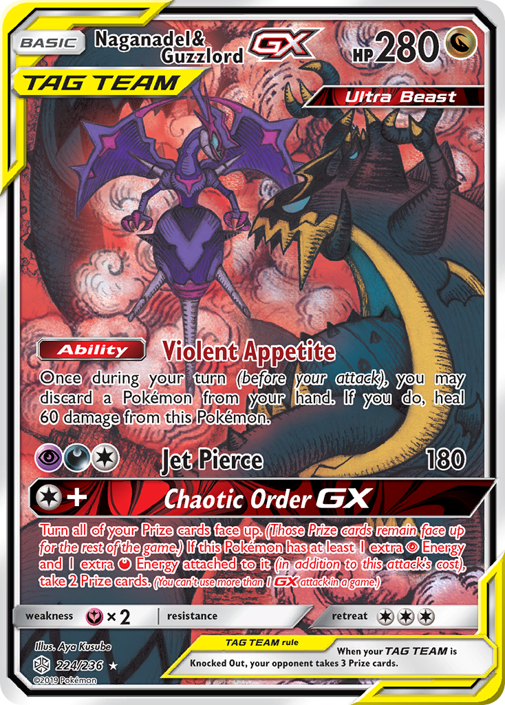 Naganadel & Guzzlord GX (224/236) [Sun & Moon: Cosmic Eclipse] | Tabernacle Games