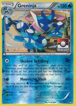 Greninja (40/122) (League Promo 4th Place) [XY: BREAKpoint] | Tabernacle Games