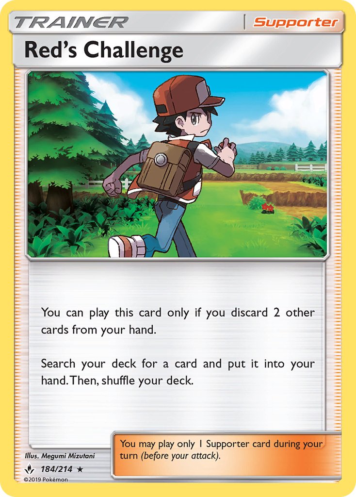 Red's Challenge (184/214) (Theme Deck Exclusive) [Sun & Moon: Unbroken Bonds] | Tabernacle Games