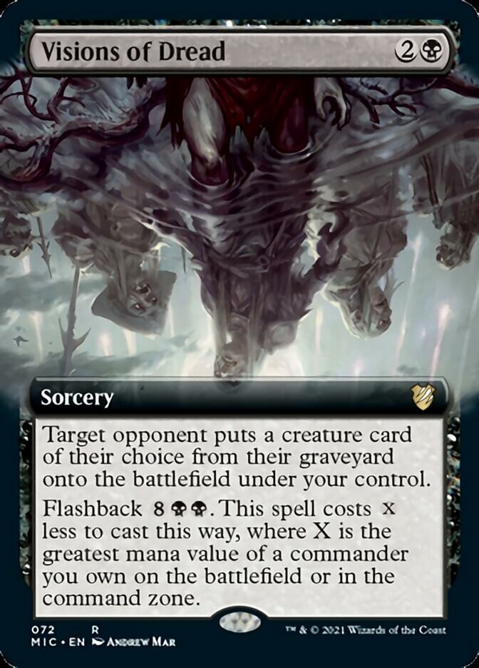 Visions of Dread (Extended) [Innistrad: Midnight Hunt Commander] | Tabernacle Games