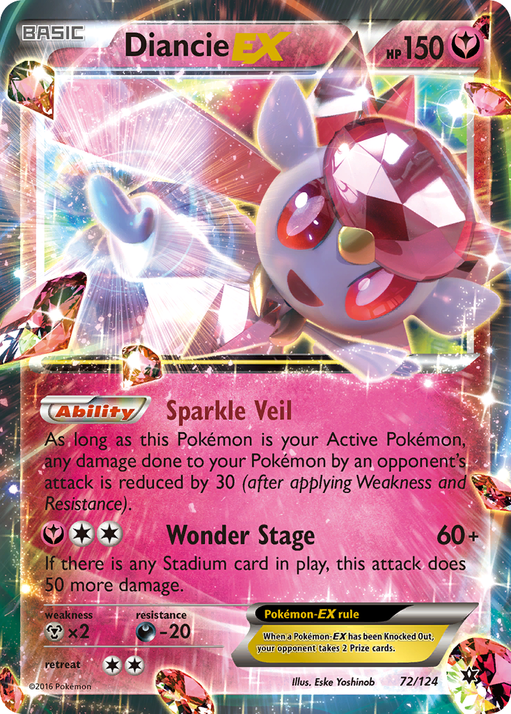 Diancie EX (72/124) [XY: Fates Collide] | Tabernacle Games