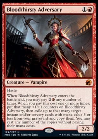 Bloodthirsty Adversary (Promo Pack) [Innistrad: Midnight Hunt Promos] | Tabernacle Games