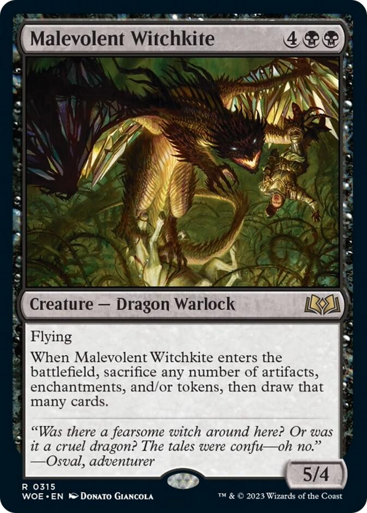 Malevolent Witchkite [Wilds of Eldraine] | Tabernacle Games
