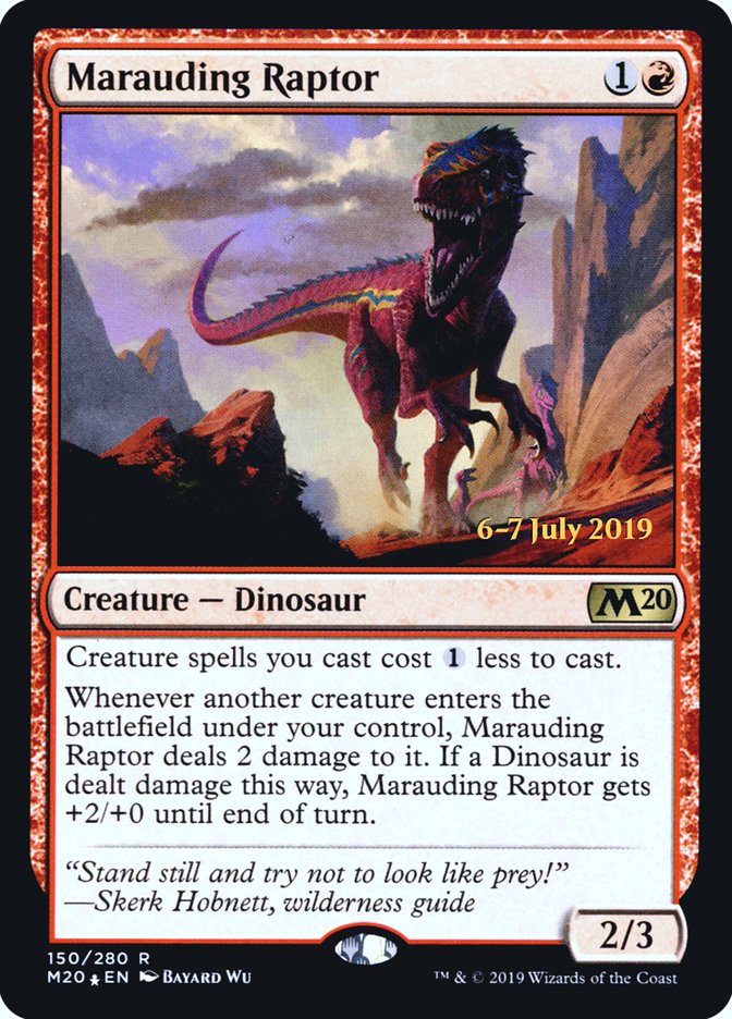 Marauding Raptor  [Core Set 2020 Prerelease Promos] | Tabernacle Games