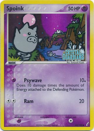 Spoink (62/100) (Stamped) [EX: Crystal Guardians] | Tabernacle Games