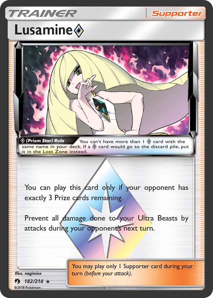 Lusamine (182/214) (Prism Star) [Sun & Moon: Lost Thunder] | Tabernacle Games