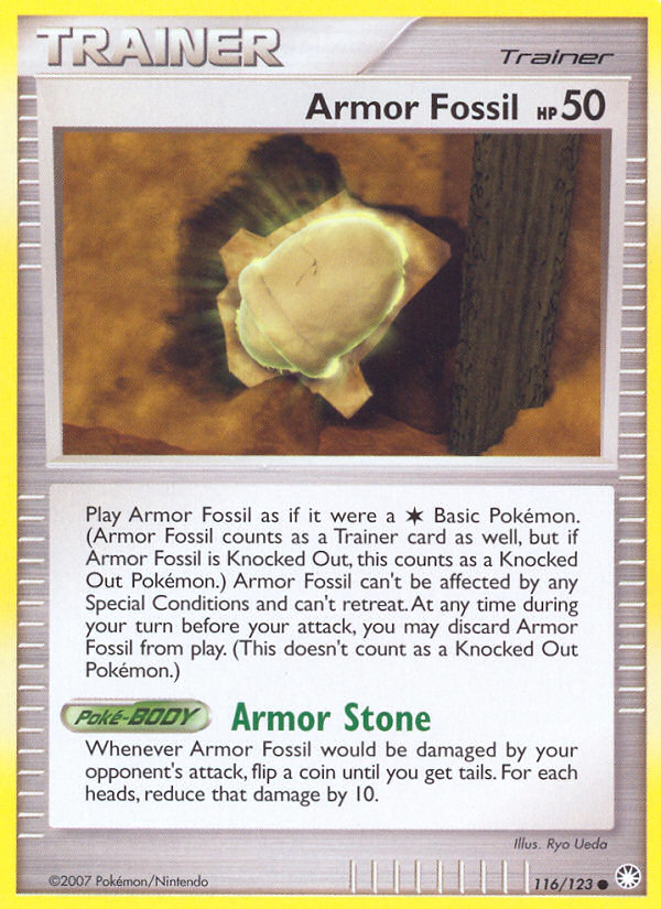 Armor Fossil (116/123) [Diamond & Pearl: Mysterious Treasures] | Tabernacle Games