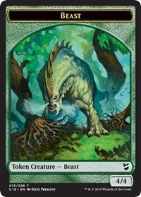 Beast (013) // Plant Double-sided Token [Commander 2018 Tokens] | Tabernacle Games