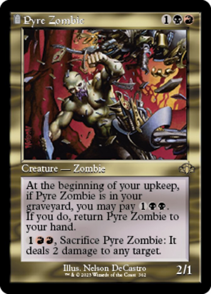 Pyre Zombie (Retro) [Dominaria Remastered] | Tabernacle Games