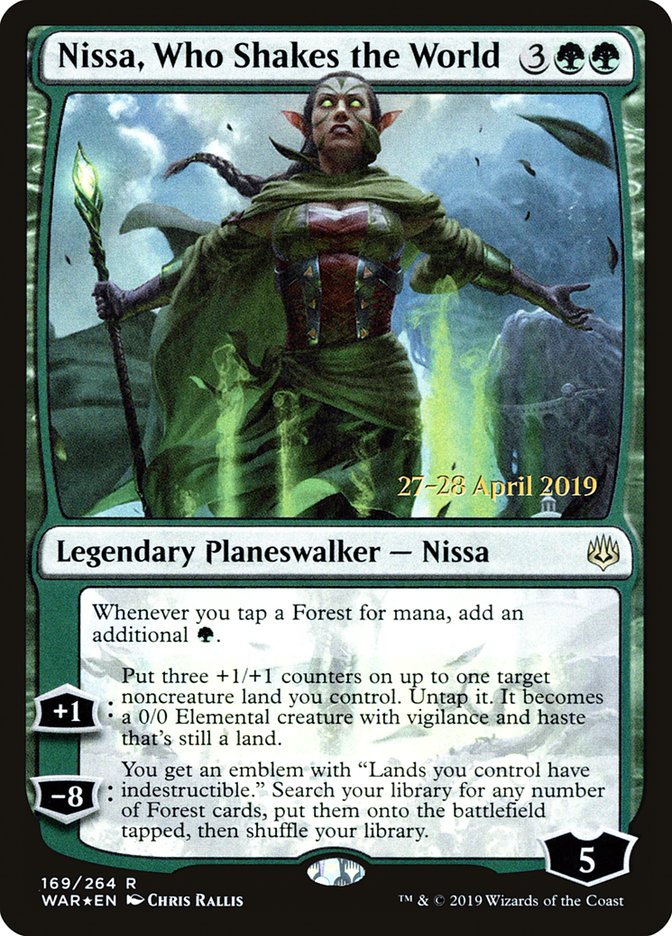 Nissa, Who Shakes the World  [War of the Spark Prerelease Promos] | Tabernacle Games