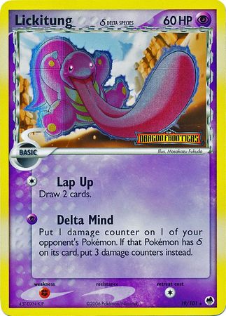 Lickitung (19/101) (Delta Species) (Stamped) [EX: Dragon Frontiers] | Tabernacle Games