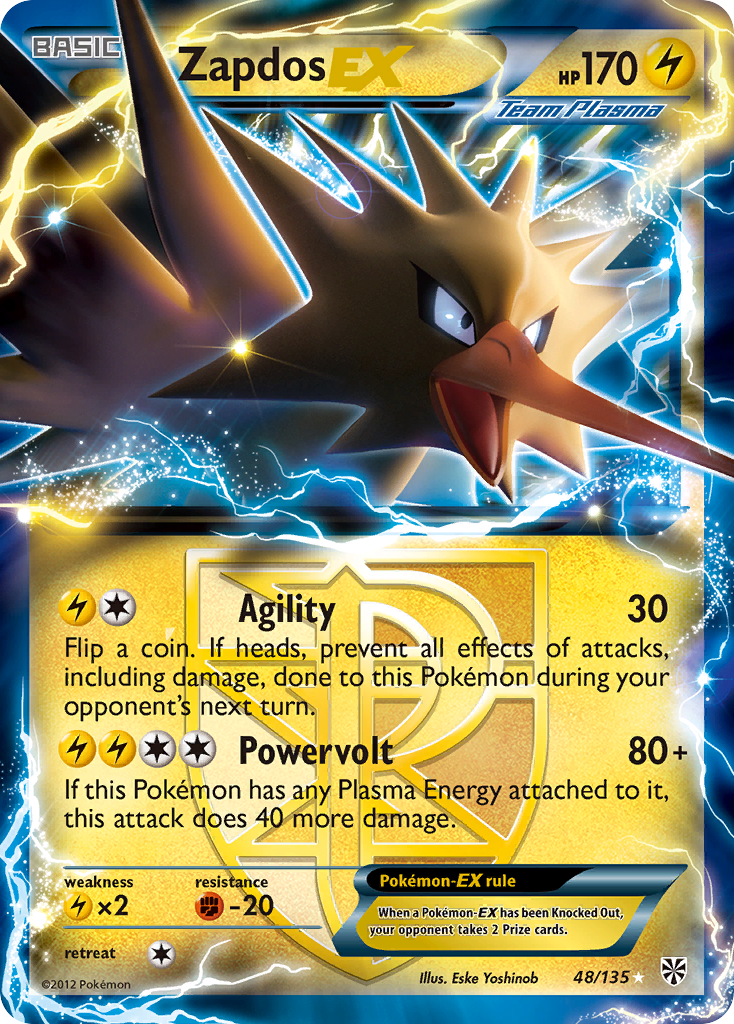 Zapdos EX (48/135) [Black & White: Plasma Storm] | Tabernacle Games