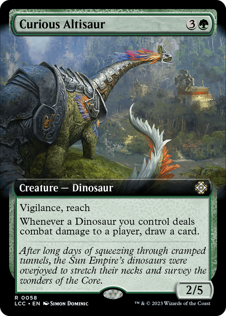 Curious Altisaur (Extended Art) [The Lost Caverns of Ixalan Commander] | Tabernacle Games