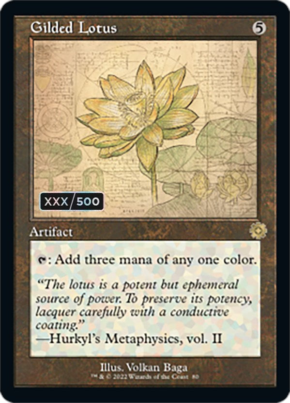 Gilded Lotus (Retro Schematic) (Serial Numbered) [The Brothers' War Retro Artifacts] | Tabernacle Games