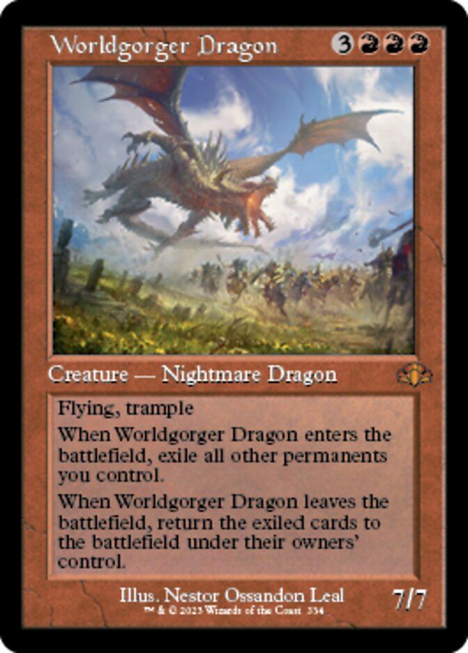 Worldgorger Dragon (Retro) [Dominaria Remastered] | Tabernacle Games