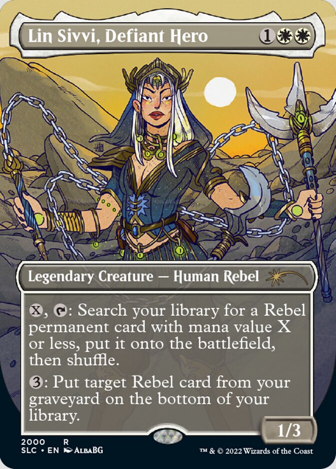 Lin Sivvi, Defiant Hero (Borderless) [Secret Lair 30th Anniversary Countdown Kit] | Tabernacle Games