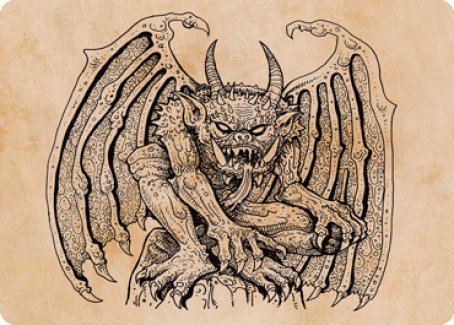 Cloister Gargoyle (Showcase) Art Card [Dungeons & Dragons: Adventures in the Forgotten Realms Art Series] | Tabernacle Games