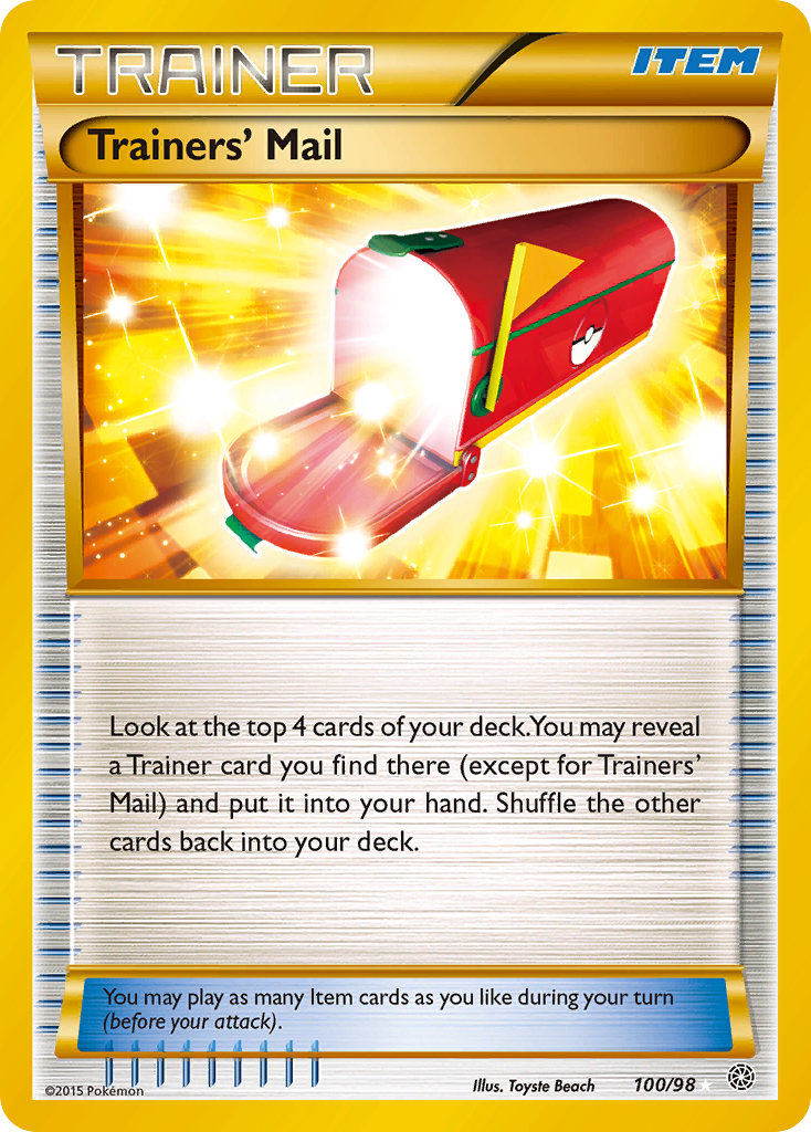 Trainers' Mail (100/98) [XY: Ancient Origins] | Tabernacle Games