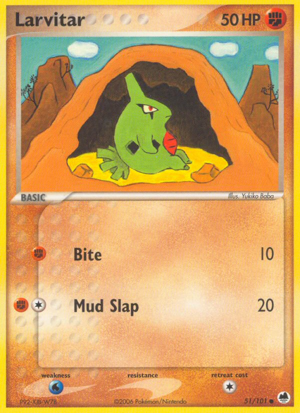 Larvitar (51/101) [EX: Dragon Frontiers] | Tabernacle Games