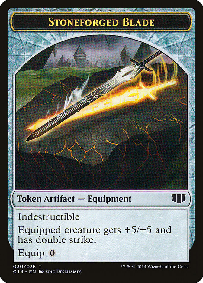 Stoneforged Blade // Germ Double-sided Token [Commander 2014 Tokens] | Tabernacle Games