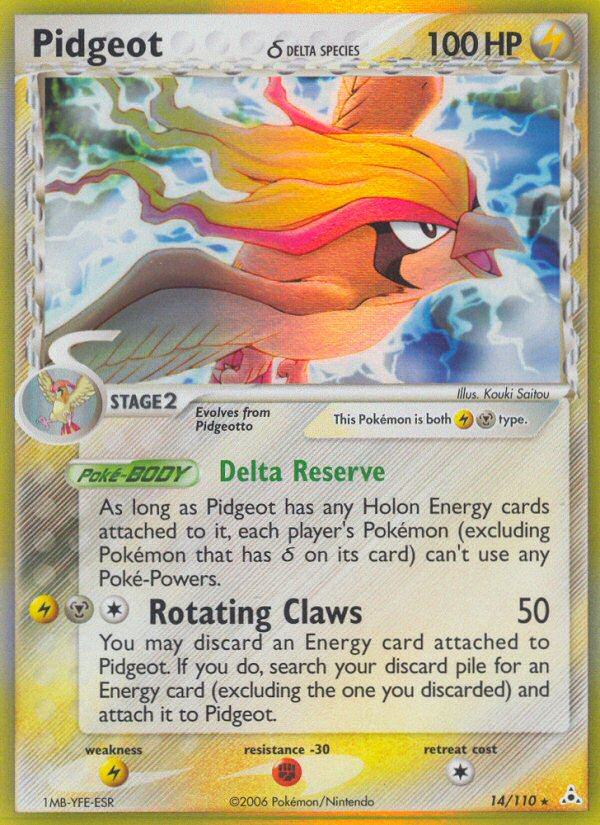 Pidgeot (14/110) (Delta Species) [EX: Holon Phantoms] | Tabernacle Games