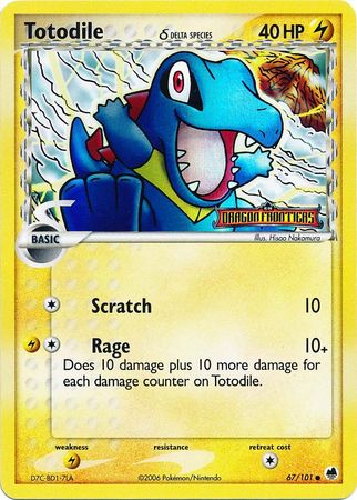 Totodile (67/101) (Delta Species) (Stamped) [EX: Dragon Frontiers] | Tabernacle Games