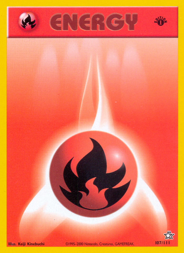Fire Energy (107/111) [Neo Genesis 1st Edition] | Tabernacle Games