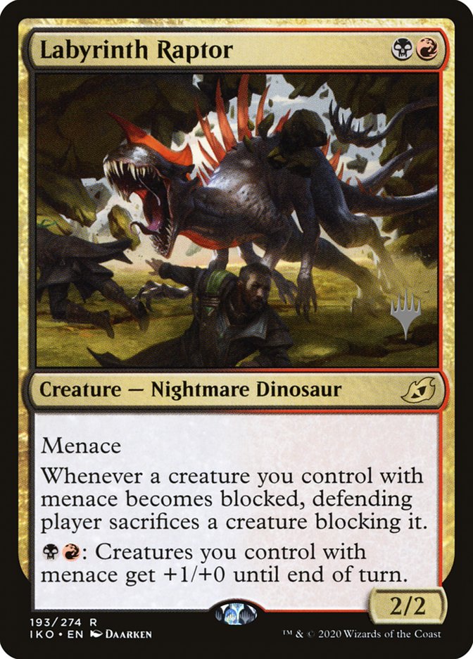 Labyrinth Raptor (Promo Pack) [Ikoria: Lair of Behemoths Promos] | Tabernacle Games