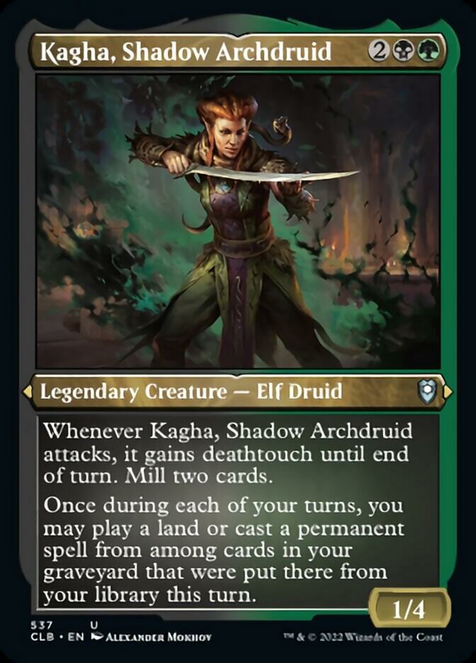 Kagha, Shadow Archdruid (Foil Etched) [Commander Legends: Battle for Baldur's Gate] | Tabernacle Games