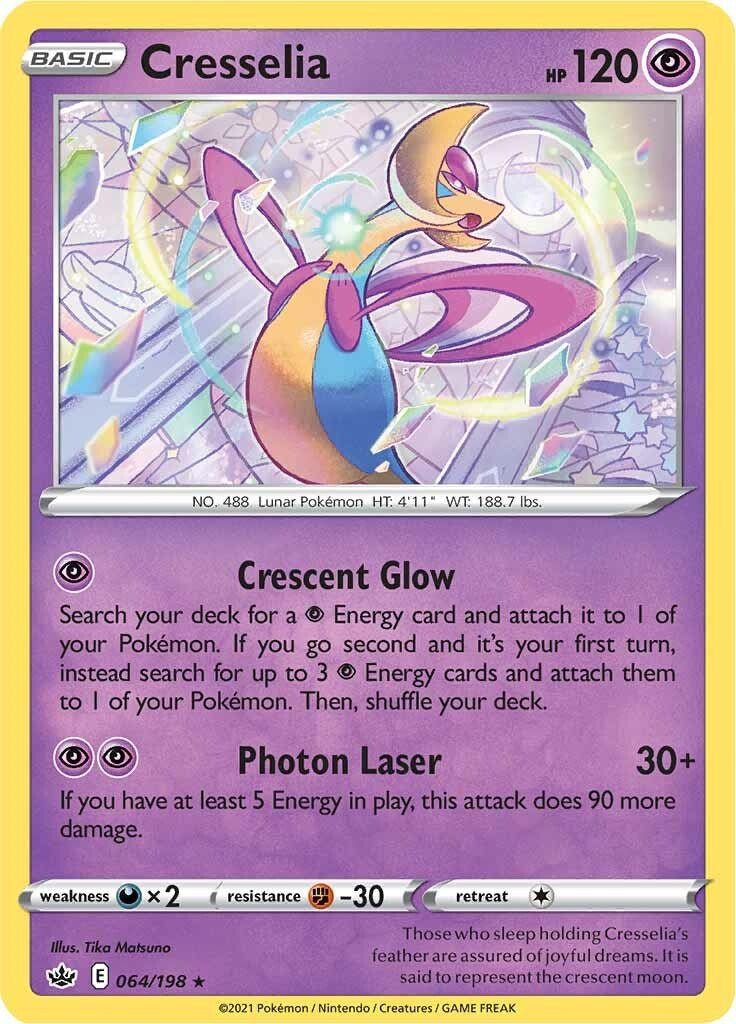 Cresselia (064/198) (Theme Deck Exclusive) [Sword & Shield: Chilling Reign] | Tabernacle Games