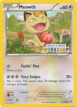 Meowth (67/108) (Build A Bear Workshop Exclusive) [XY: Roaring Skies] | Tabernacle Games