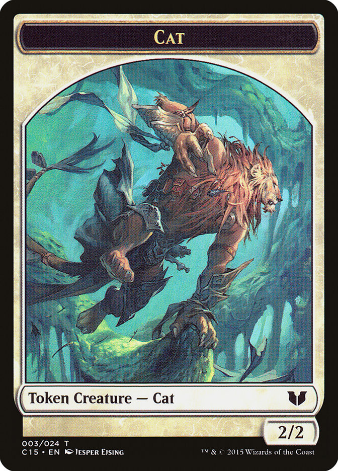 Cat // Zombie Double-Sided Token [Commander 2015 Tokens] | Tabernacle Games