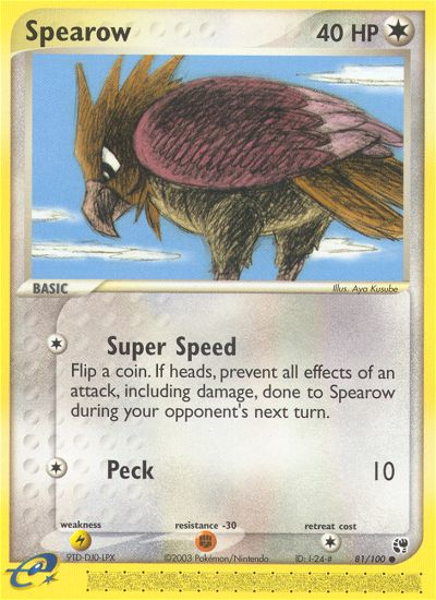 Spearow (81/100) [EX: Sandstorm] | Tabernacle Games