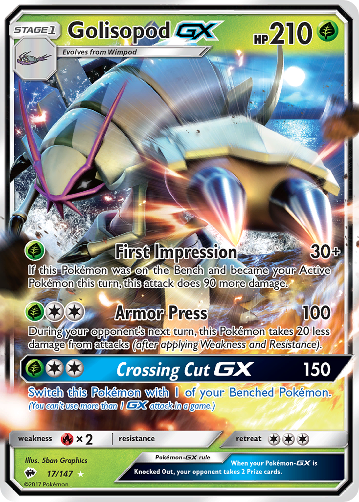 Golisopod GX (17/147) [Sun & Moon: Burning Shadows] | Tabernacle Games