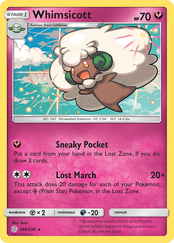 Whimsicott (148/236) [Sun & Moon: Cosmic Eclipse] | Tabernacle Games