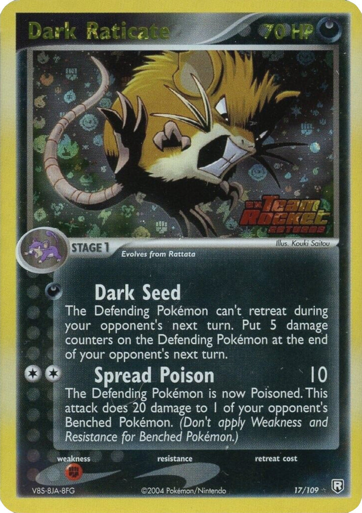 Dark Raticate (17/109) (Stamped) [EX: Team Rocket Returns] | Tabernacle Games