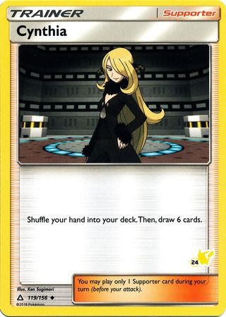 Cynthia (119/156) (Pikachu Stamp #24) [Battle Academy 2020] | Tabernacle Games