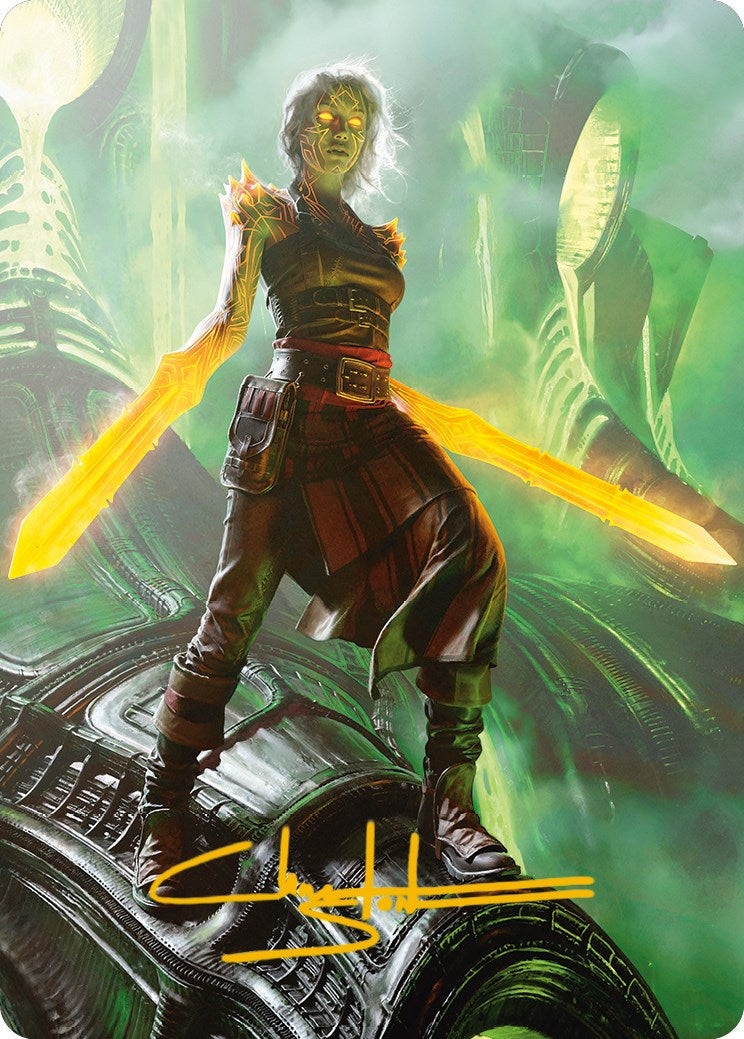 Nahiri, the Unforgiving Art Card (Gold-Stamped Signature) [Phyrexia: All Will Be One Art Series] | Tabernacle Games