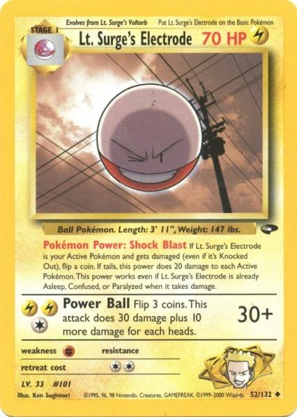 Lt. Surge's Electrode (52/132) [Gym Challenge Unlimited] | Tabernacle Games