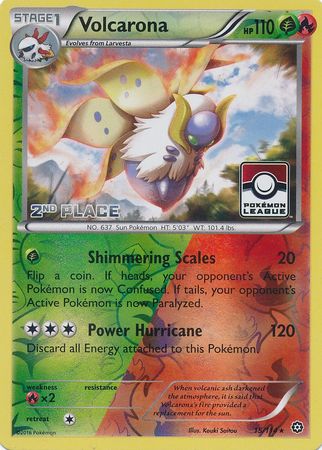 Volcarona (15/114) (League Promo 2nd Place) [XY: Steam Siege] | Tabernacle Games