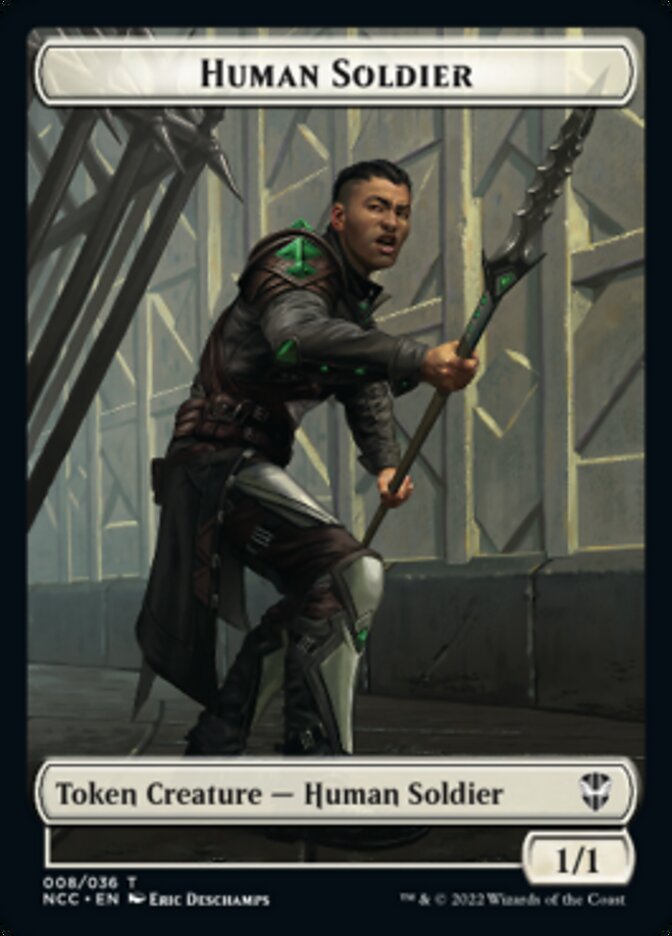 Eldrazi // Human Soldier Double-sided Token [Streets of New Capenna Commander Tokens] | Tabernacle Games