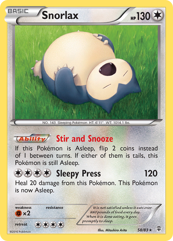 Snorlax (58/83) [XY: Generations] | Tabernacle Games