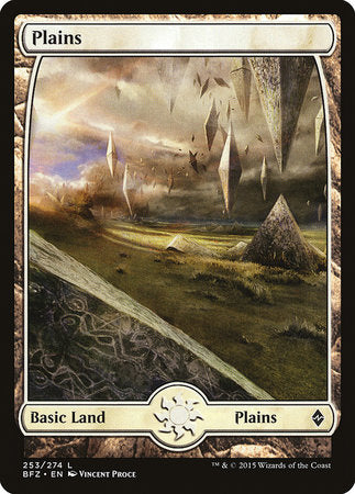 Plains (253) - Full Art [Battle for Zendikar] | Tabernacle Games